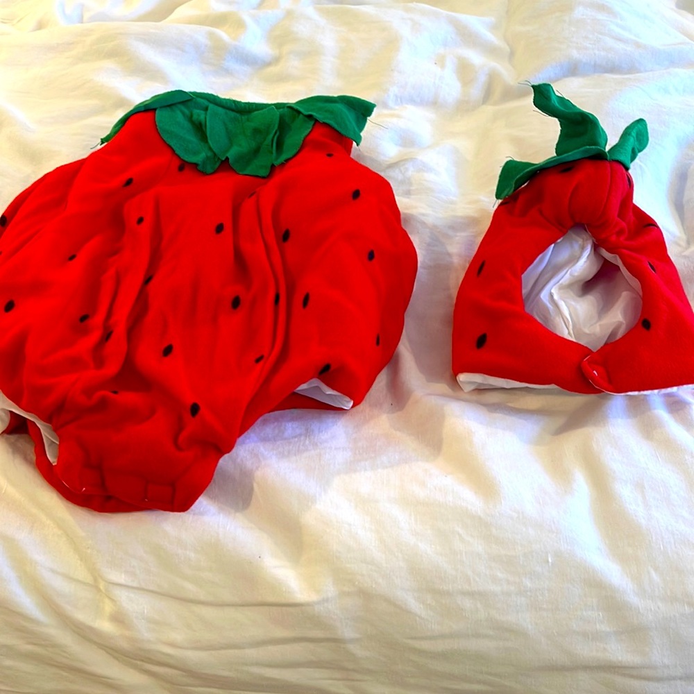 Toddler strawberry 🍓 Halloween costume! For 1-2 year old